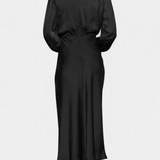 Cecila - Maxi dress with high collar and floral pattern