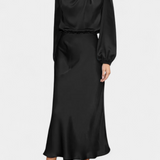 Cecila - Maxi dress with high collar and floral pattern