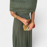 Renata - Maxi Dress with Asymmetrical Shoulder