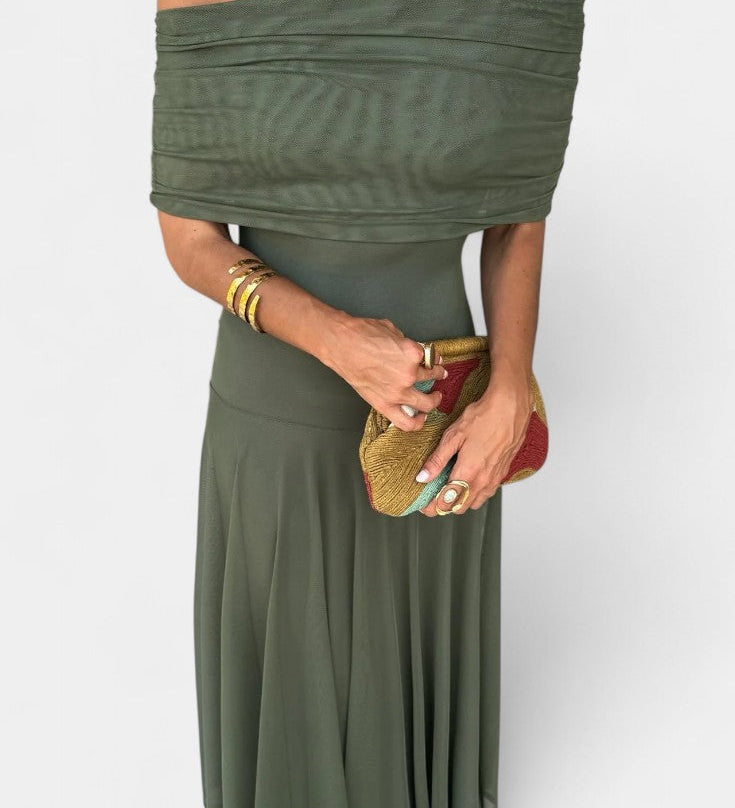 Renata - Maxi Dress with Asymmetrical Shoulder