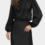 Cecila - Maxi dress with high collar and floral pattern