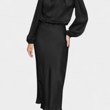 Cecila - Maxi dress with high collar and floral pattern