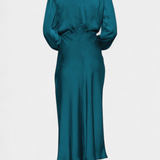 Cecila - Maxi dress with high collar and floral pattern
