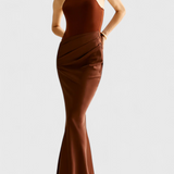 Mafalda - Maxi dress with straps and a Slim silhouette