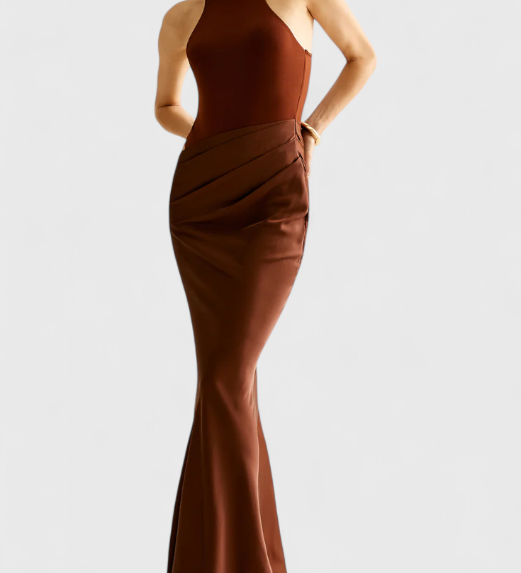 Mafalda - Maxi dress with straps and a Slim silhouette