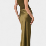 Ottavia - Small Pleated Dress with One Shoulder