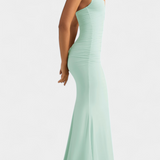 Lusiana - Evening Dress with Open Back and Halter Neckline