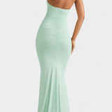 Lusiana - Evening Dress with Open Back and Halter Neckline