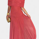 Renata - Maxi Dress with Asymmetrical Shoulder