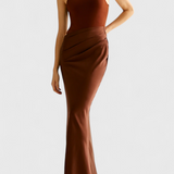 Mafalda - Maxi dress with straps and a Slim silhouette