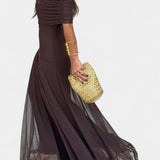 Renata - Maxi Dress with Asymmetrical Shoulder