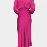 Cecila - Maxi dress with high collar and floral pattern