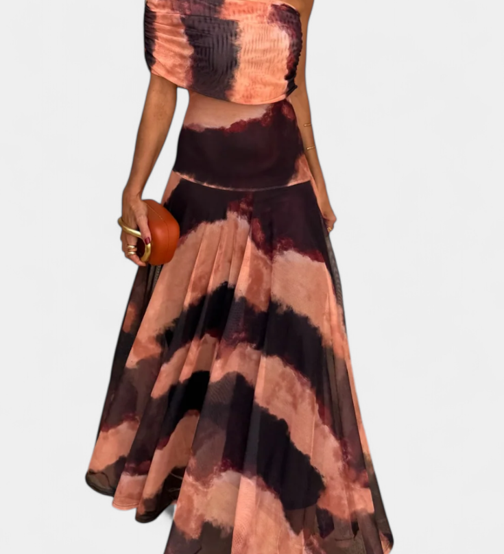 Renata - Maxi Dress with Asymmetrical Shoulder