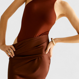 Mafalda - Maxi dress with straps and a Slim silhouette