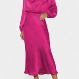 Cecila - Maxi dress with high collar and floral pattern