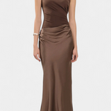 Ottavia - Small Pleated Dress with One Shoulder