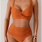 Daniela - Bikini in pleated fabric