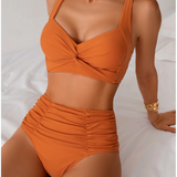 Daniela - Bikini in pleated fabric