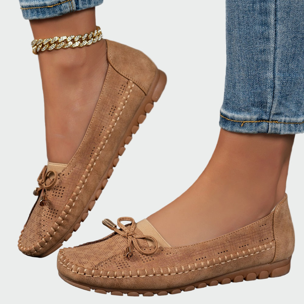 Comfortable slip-on shoes with orthopedic insole