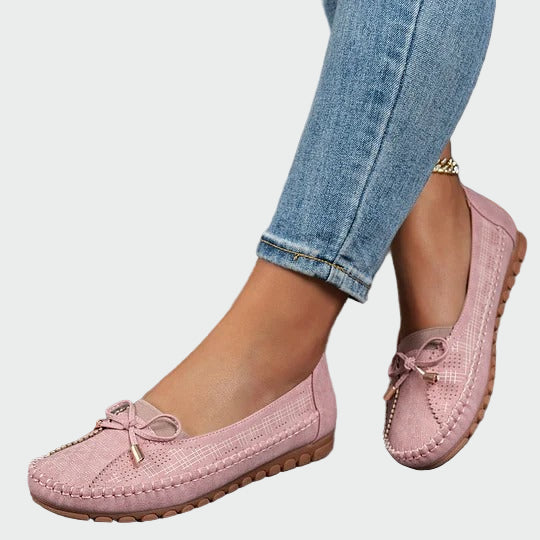 Comfortable slip-on shoes with orthopedic insole