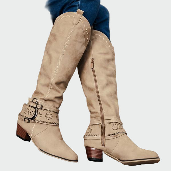Veselka – retro leather cowboy boots for a comfortable and modern look
