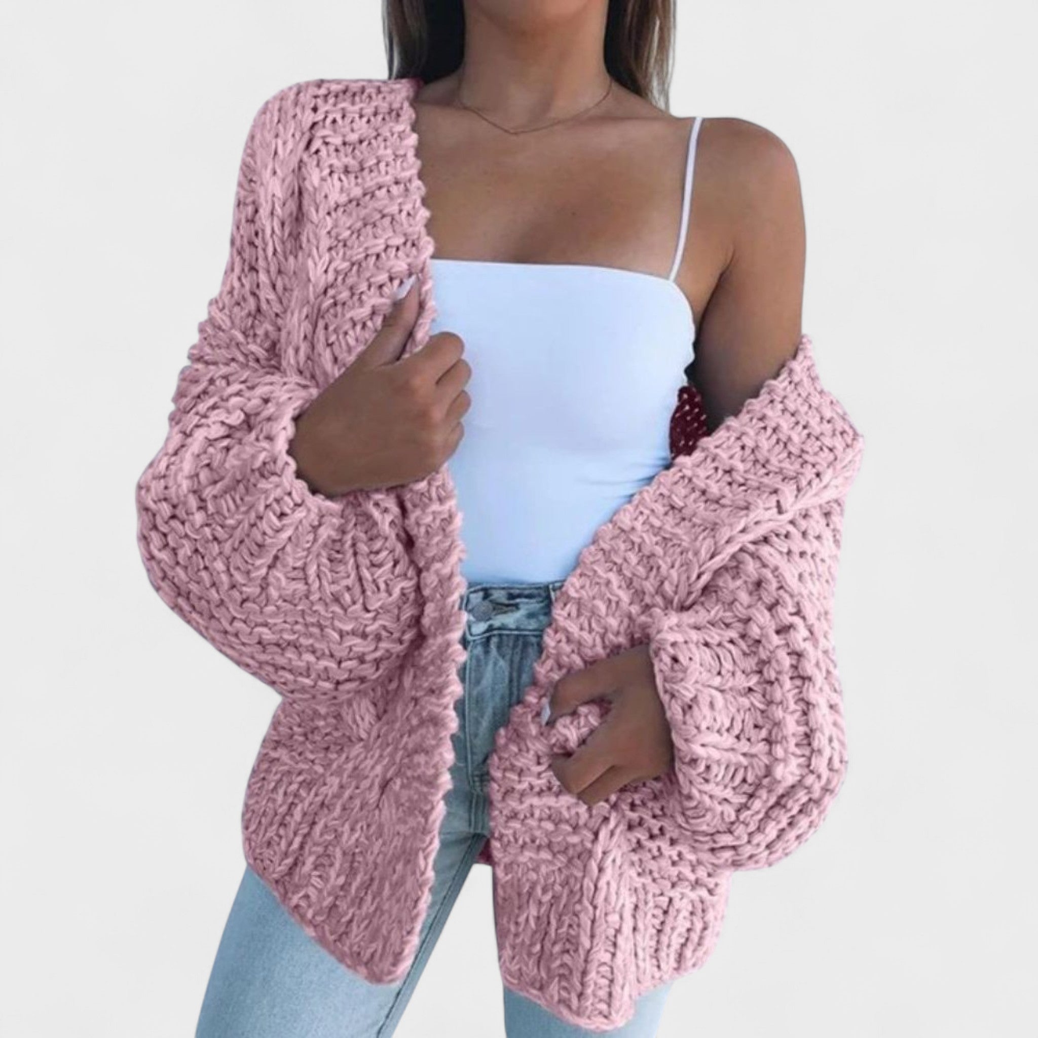 Desanka – Wide Sweater with Attached Cardigan