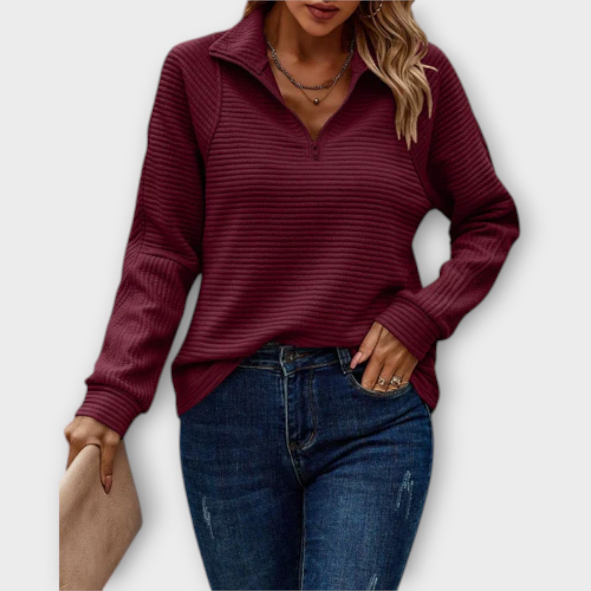 Vilja - Sweater with Half-Zip