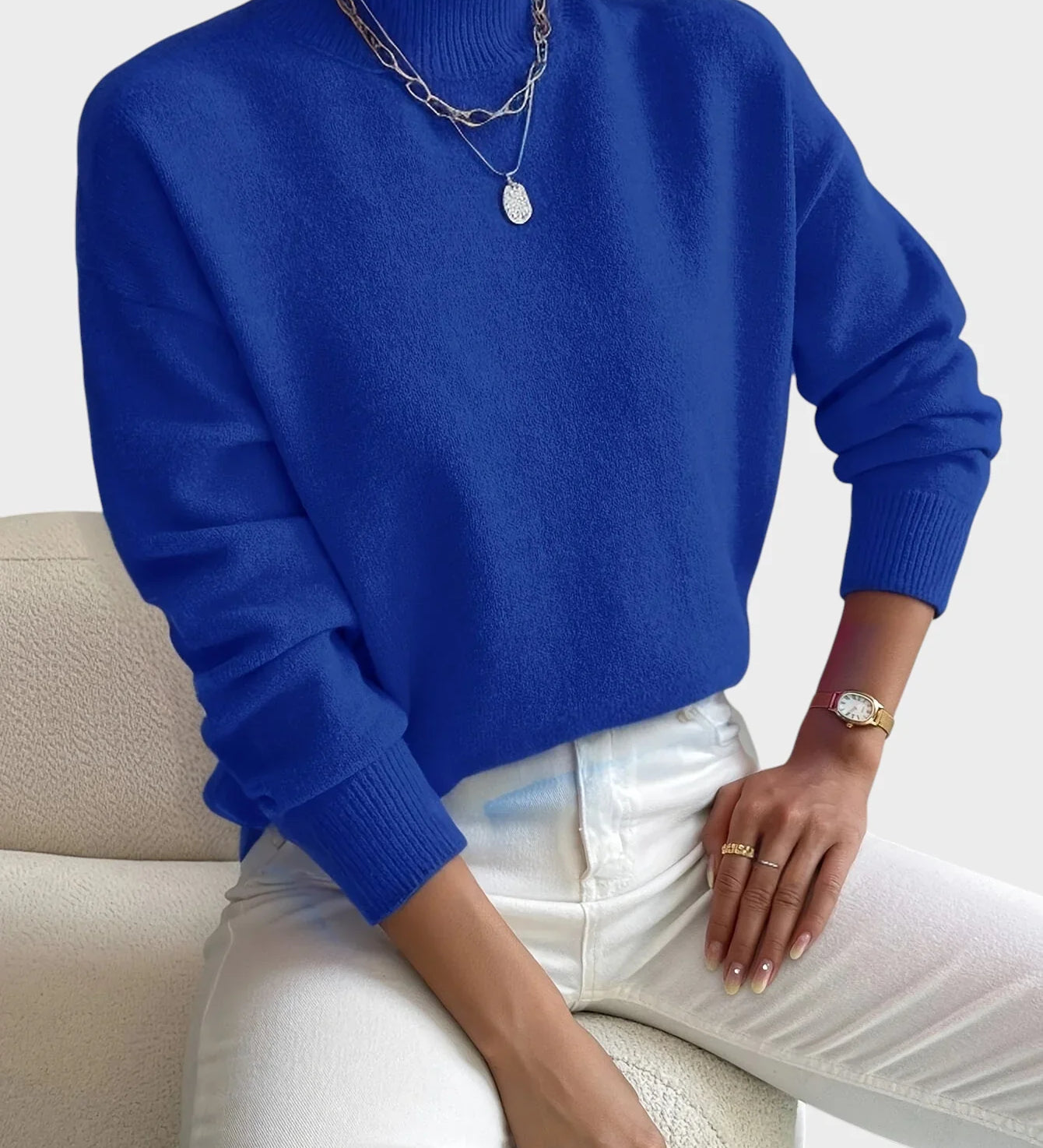 Albina - Classic Sweater with High Neck