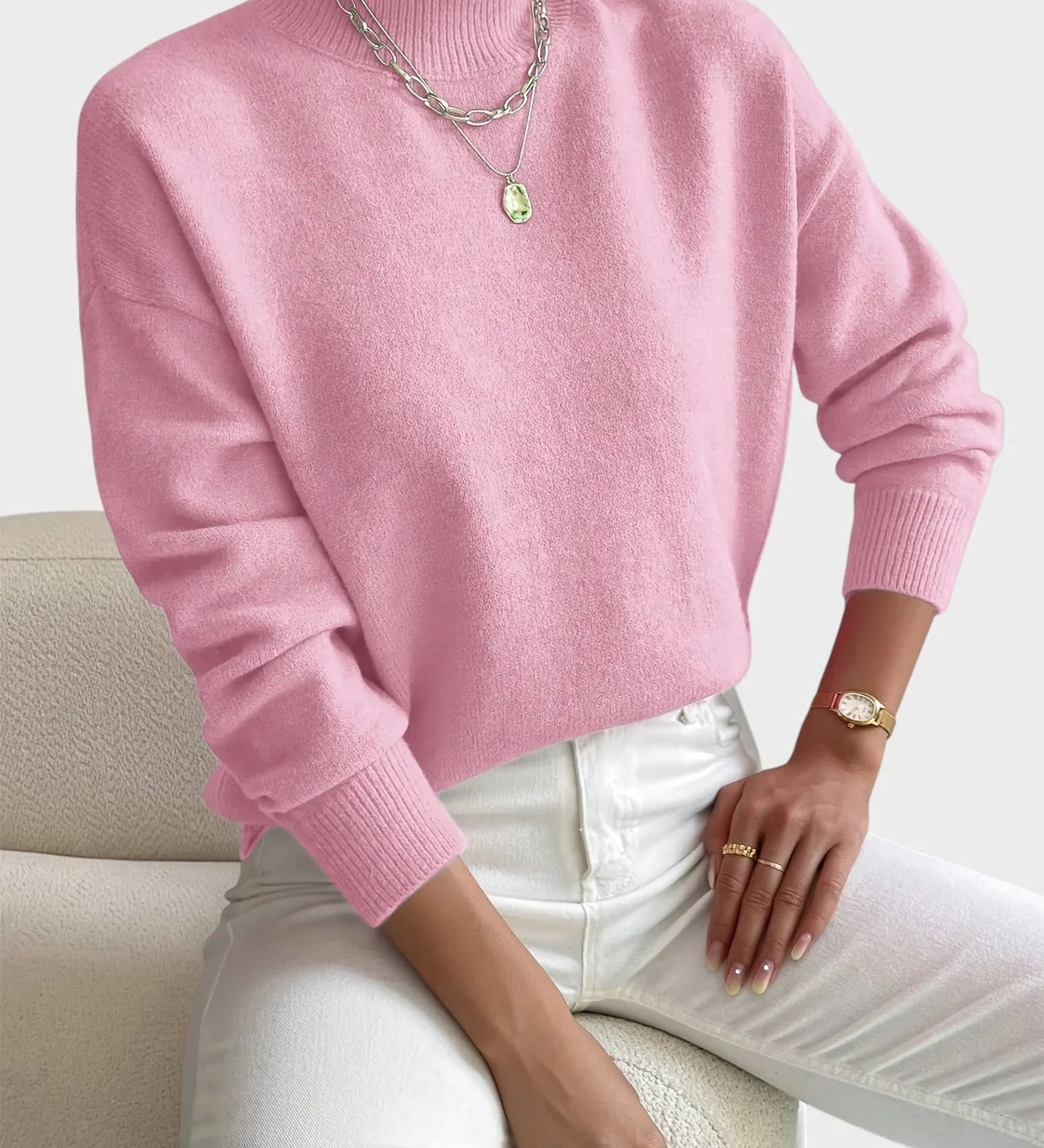 Albina - Classic Sweater with High Neck