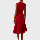 Katarina - Asymmetrical Midi Dress with Ruffled Design