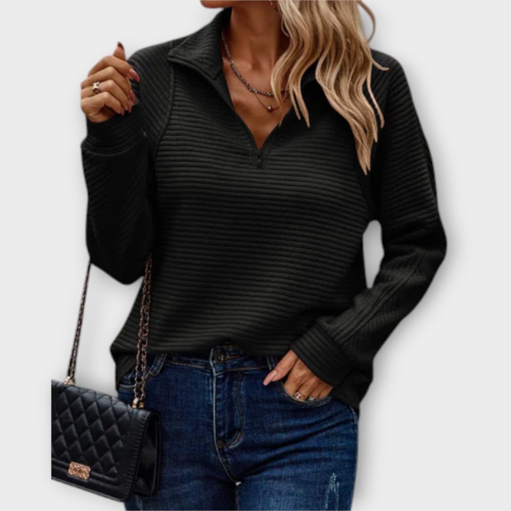 Vilja - Sweater with Half-Zip