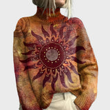 Knitted Zhivago with Sun Pattern and Tribal Design