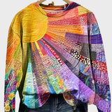 Sunny – Knitted Sweater with Sunray Pattern