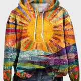 Sweater with Sunbeam Motif
