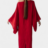 Filipa - Linen and Cotton Kimono Dress with Belt