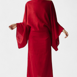 Filipa - Linen and Cotton Kimono Dress with Belt
