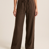 Camille | Wide Trousers Made from a Cotton and Linen Blend