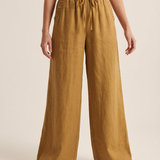 Camille | Wide Trousers Made from a Cotton and Linen Blend