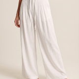 Camille | Wide Trousers Made from a Cotton and Linen Blend