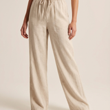 Camille | Wide Trousers Made from a Cotton and Linen Blend