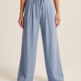 Camille | Wide Trousers Made from a Cotton and Linen Blend