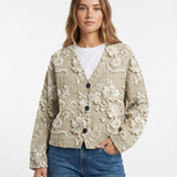 Stella - Knitted Jacket with Floral Pattern