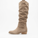 Tila - Leather Knee-High Boots with Divine Zipper