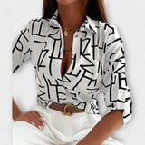 Ljubomira – Elegant Geometric Blouse