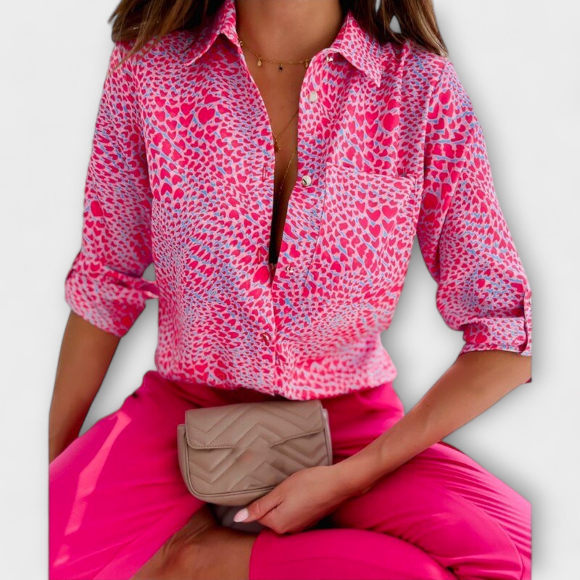 Ljubomira – Elegant Geometric Blouse