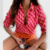 Ljubomira – Elegant Geometric Blouse