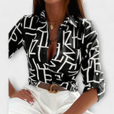Ljubomira – Elegant Geometric Blouse